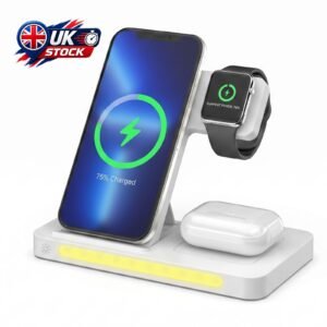 3-in-1 Wireless Charging Station for Phone, Watch & Earbuds